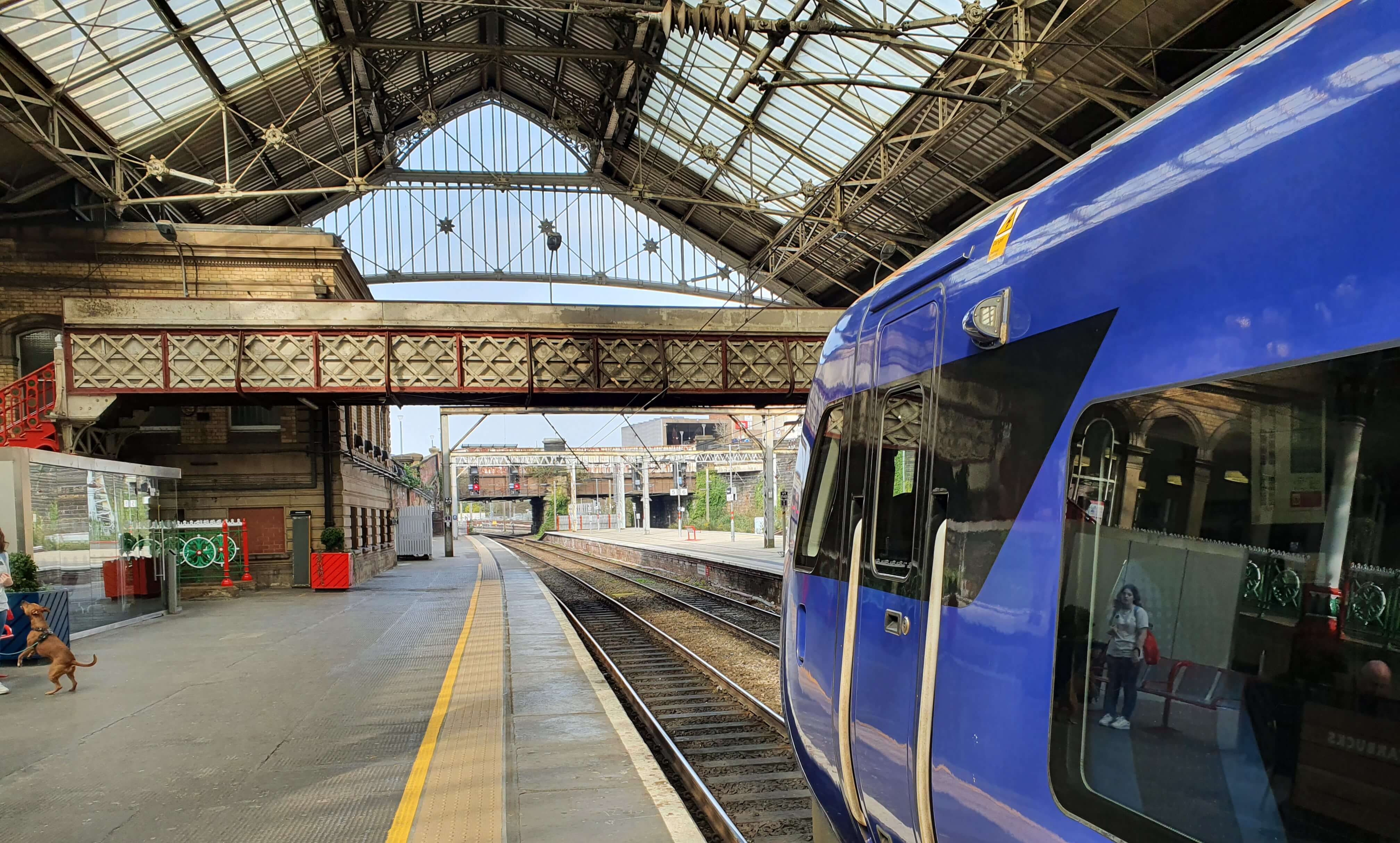 Train at a platform